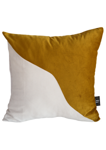 Mustard and White Pillow