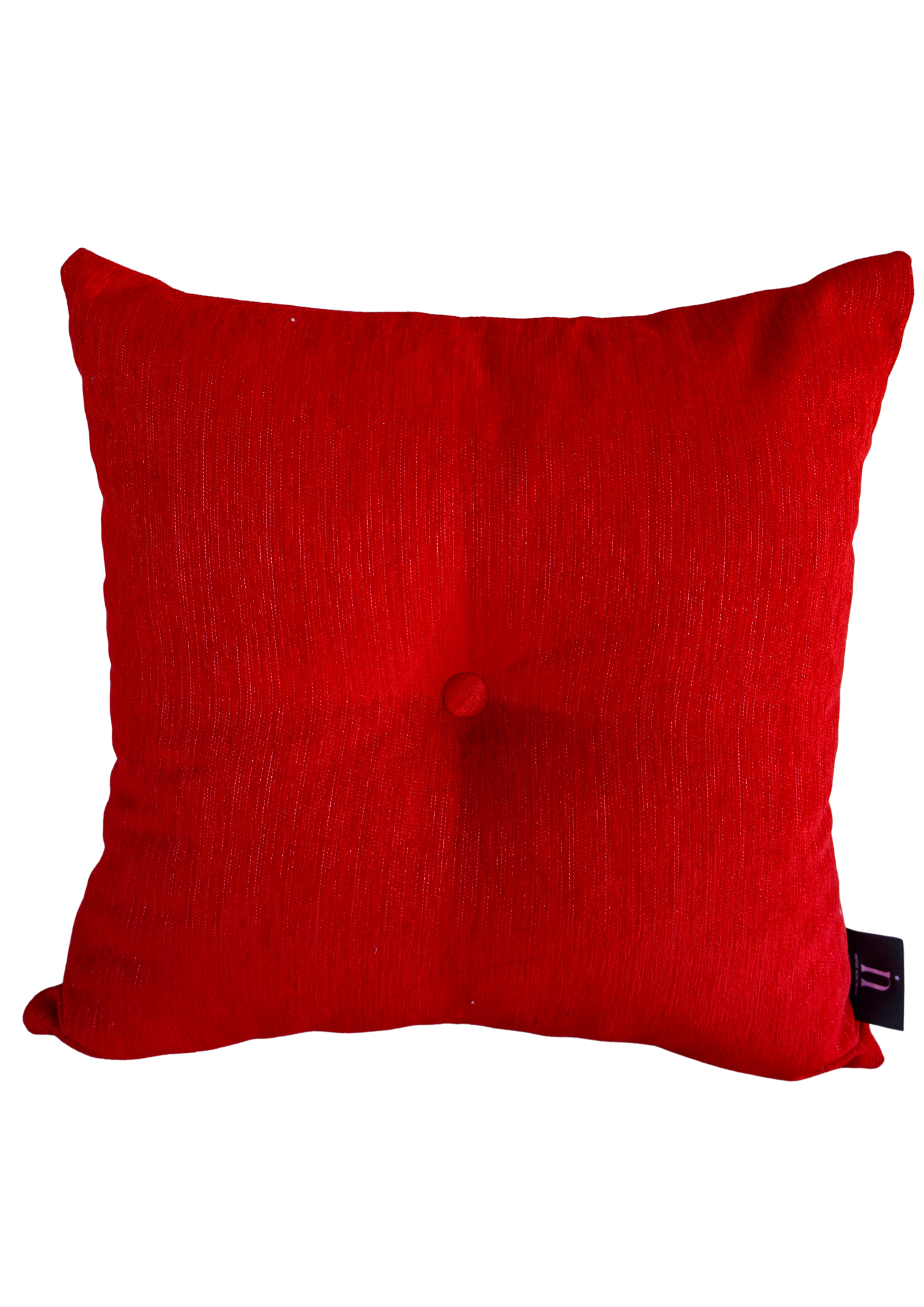 All Red Button Pillow