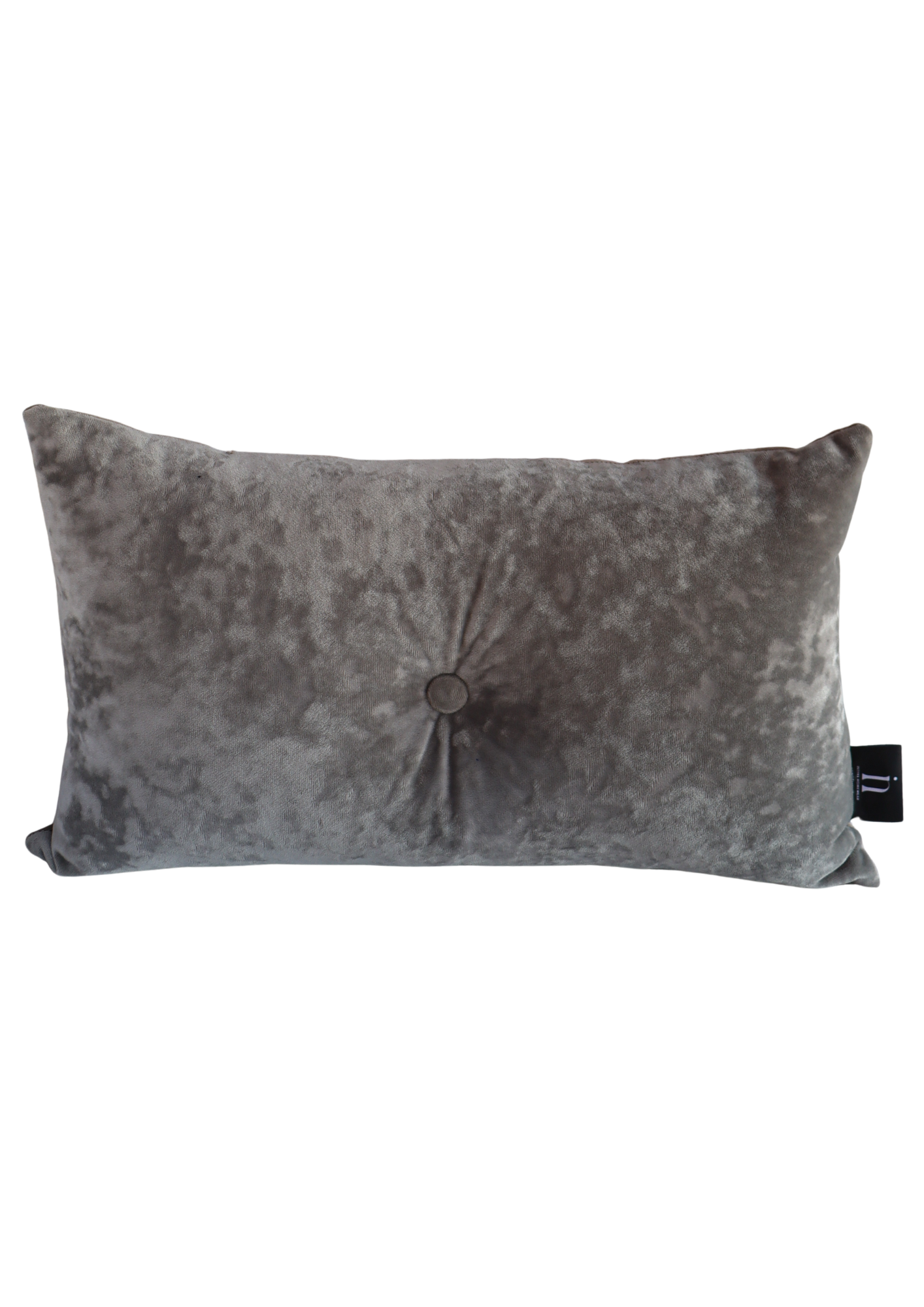 Button Velvet Grey Pillow