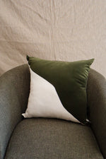 Load image into Gallery viewer, Green and White Pillow
