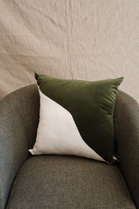 Green and White Pillow