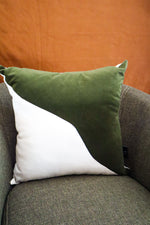 Load image into Gallery viewer, Green and White Pillow
